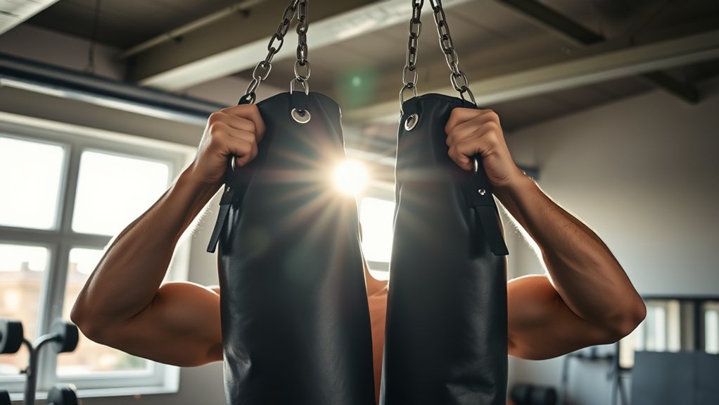 hang boxing bag securely