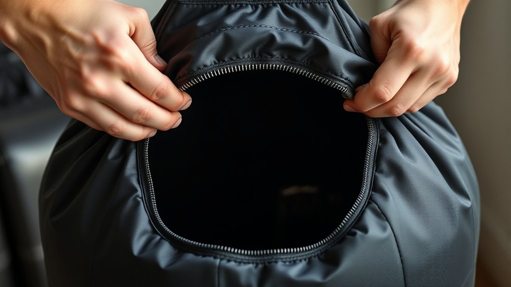 prepare boxing bag filling