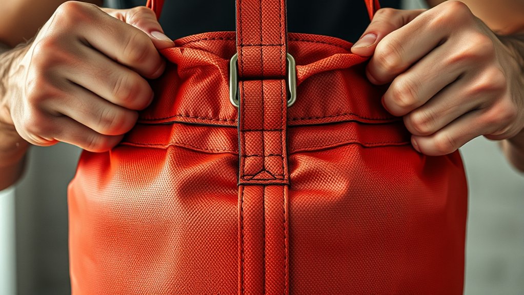 securely close boxing bag
